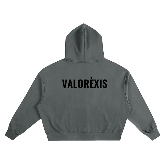VALORÈXIS BOXY HOODIE - GREY