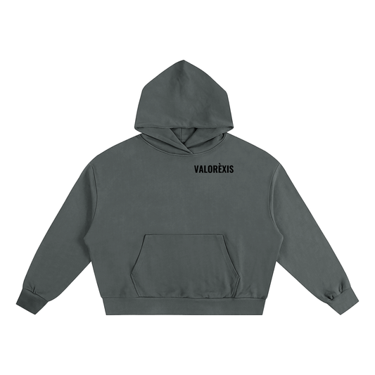 VALORÈXIS BOXY HOODIE - GREY